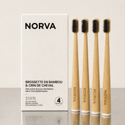 Brosses à Dents Manuelles en Poils de Sanglier (Pack de 4)